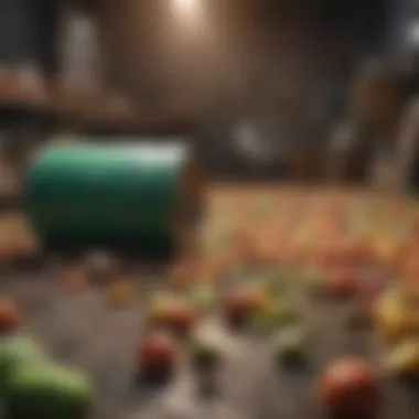 Environmental Impact of Food Waste Conceptual representation of food waste and its impact on the environment