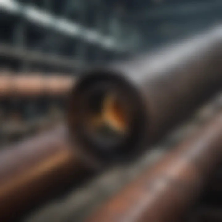 Graphical representation of safety standards in gas pipe steel production