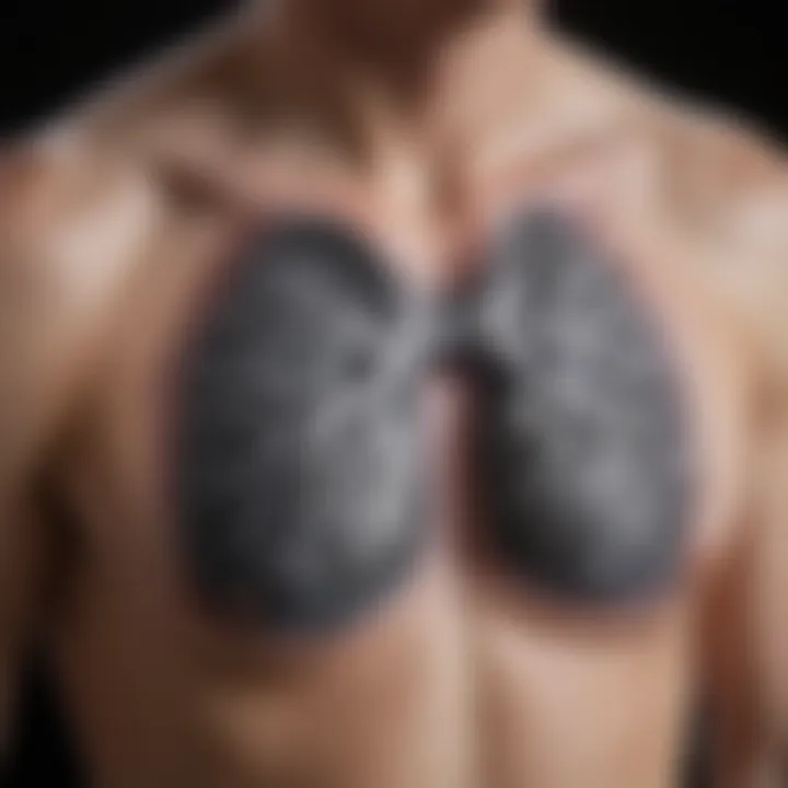 Chest X-ray showing signs of lung fibrosis