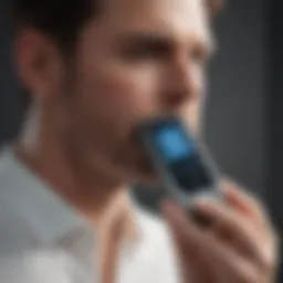 Keto breath meter displaying readings