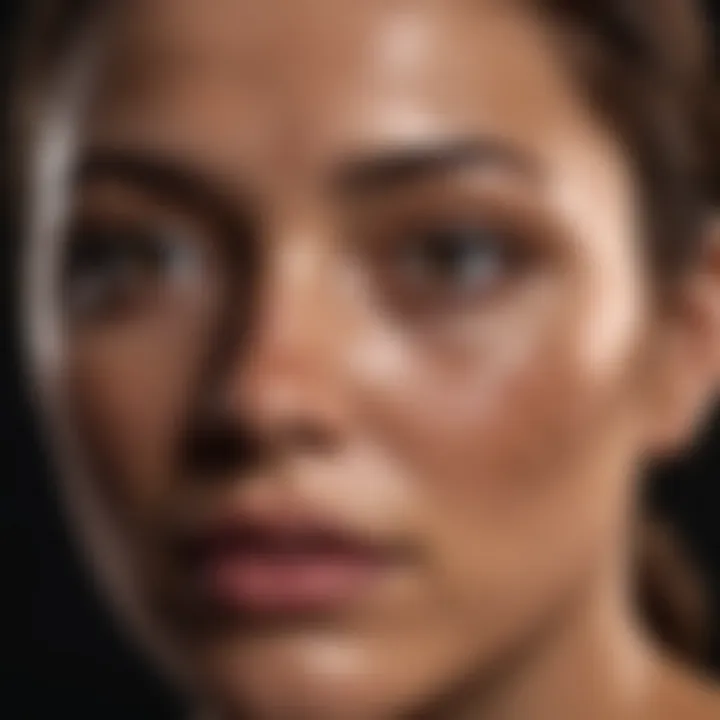 Artistic representation of mental health implications related to melasma, illustrating emotional impact.