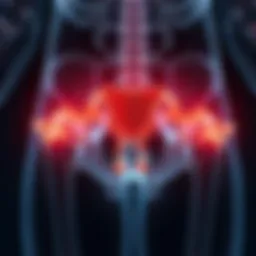 Illustration of the pelvic floor anatomy