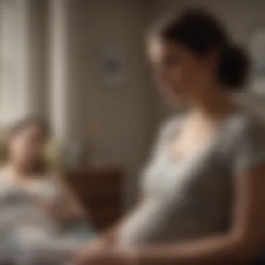 Psychological Impact of PTSD on Expecting Mothers Illustration depicting the psychological impact of PTSD during pregnancy