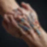 Anatomy of the wrist showing the radius bone