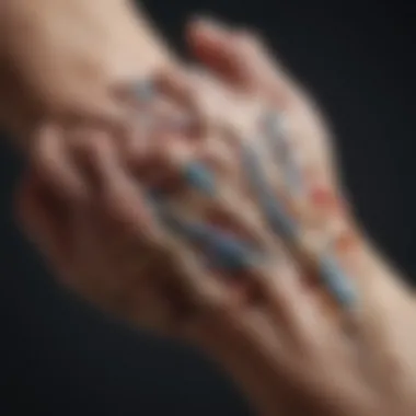 Anatomy of the wrist showing the radius bone