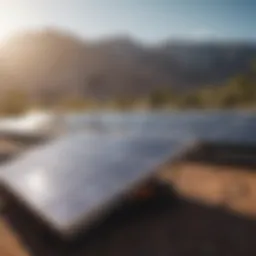 Solar panels harnessing sunlight