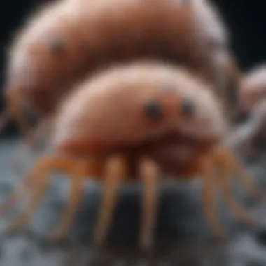 The Microscopic World of Scabies Mites Illustration of Sarcoptes scabiei mite magnified