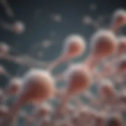Illustration depicting the structure of sperm cells.