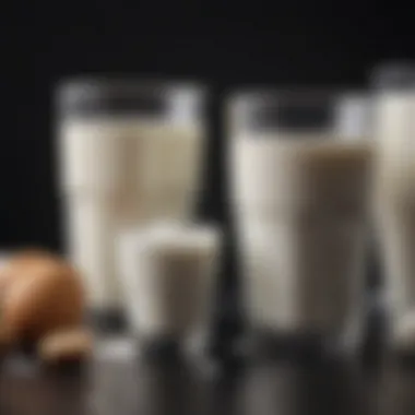 Comparative diagram of lactose-free milk and regular milk sugar content