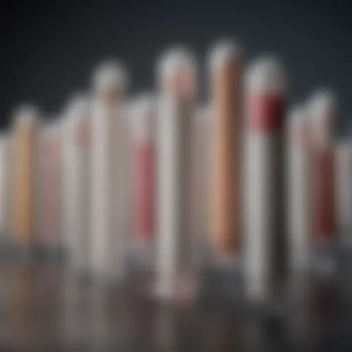 An illustration of various types of suppositories.