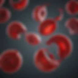 Visualization of sickle-shaped red blood cells