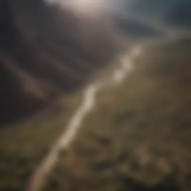 An aerial view of the Southwest mountains highlighting the effects of climate on vegetation.