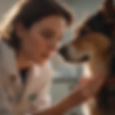 Veterinary consultation with a dog owner