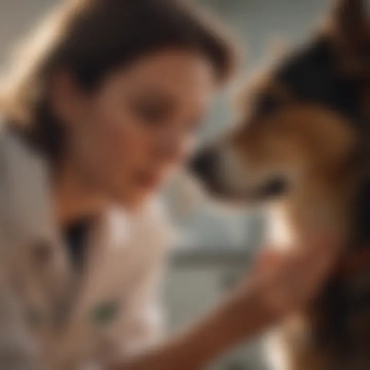 Veterinary consultation with a dog owner