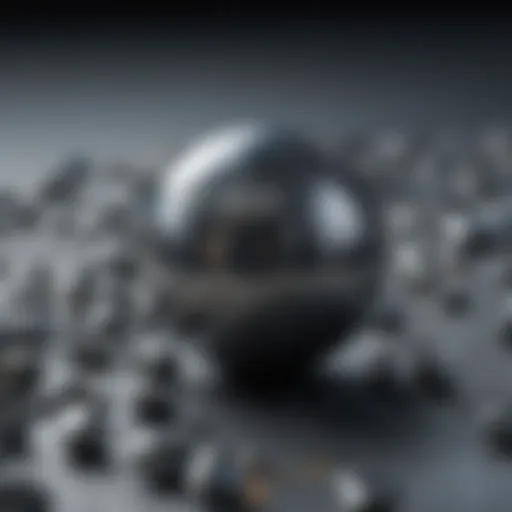 A close-up view of tungsten carbide grains highlighting purity and composition.