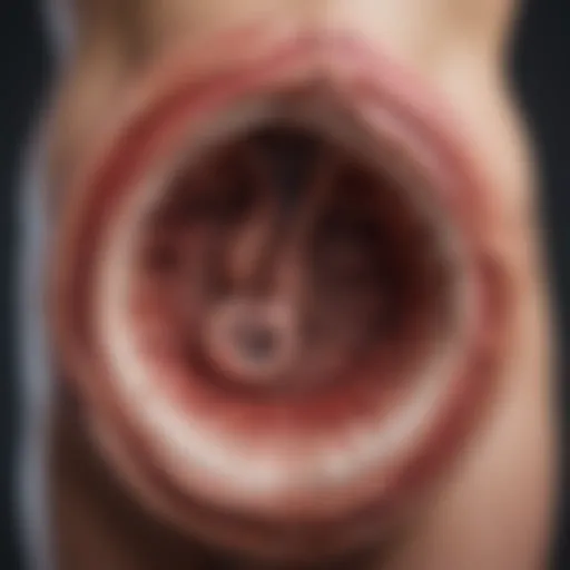 Illustration of twisted ovary anatomy and symptoms