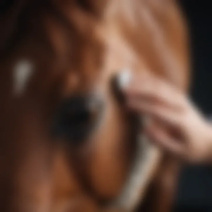 Veterinarian examining a horse's joint health